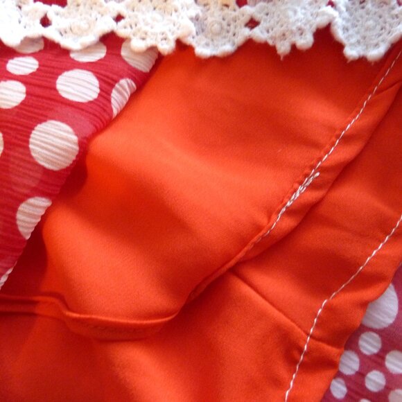 Beautiful handmade skirt, with denim, silk & cotton fabrics, sequins, embroidery - Picture 13 of 13